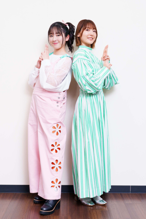 アニメ「忍者と殺し屋のふたりぐらし」に出演する2人を深ぼる！左から三川華月、花澤香菜