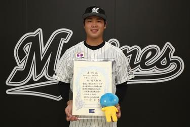 ファーム月間MVPを受賞したロッテ・<strong>森遼大朗</strong>に直撃！「<strong>石川歩</strong>さんをお手本にしています」