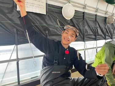 <strong>白川裕二郎</strong>「ずっとやってみたかった」 <strong>純烈</strong>、富士の麓・河口湖でワカサギ釣り